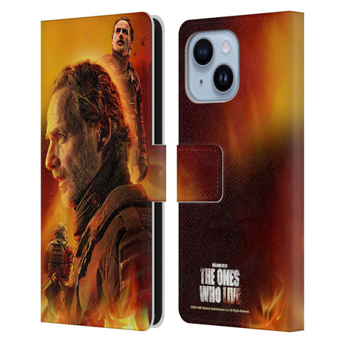 The Walking Dead: The Ones Who Live Key Art Rick Leather Book Wallet Case Cover For Apple iPhone 14 Plus