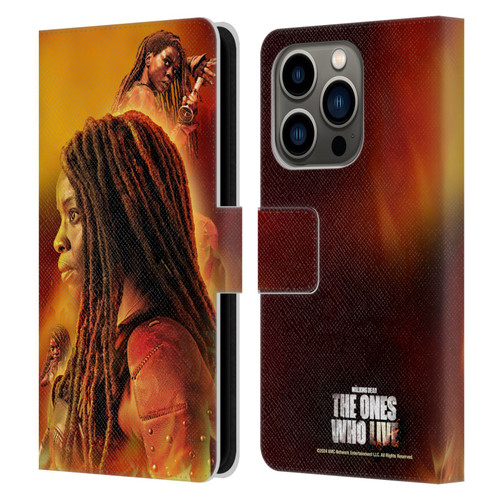 The Walking Dead: The Ones Who Live Key Art Michonne Leather Book Wallet Case Cover For Apple iPhone 14 Pro