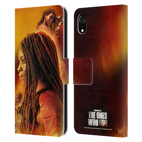 The Walking Dead: The Ones Who Live Key Art Michonne Leather Book Wallet Case Cover For Apple iPhone XR