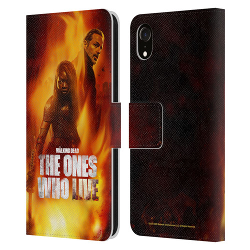 The Walking Dead: The Ones Who Live Key Art Poster Leather Book Wallet Case Cover For Apple iPhone XR