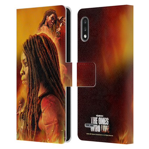 The Walking Dead: The Ones Who Live Key Art Michonne Leather Book Wallet Case Cover For LG K22