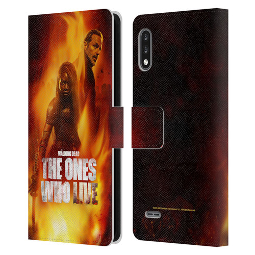 The Walking Dead: The Ones Who Live Key Art Poster Leather Book Wallet Case Cover For LG K22