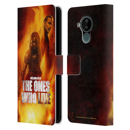 The Walking Dead: The Ones Who Live Key Art Poster Leather Book Wallet Case Cover For Nokia C30