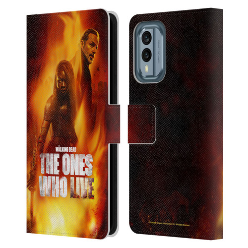 The Walking Dead: The Ones Who Live Key Art Poster Leather Book Wallet Case Cover For Nokia X30