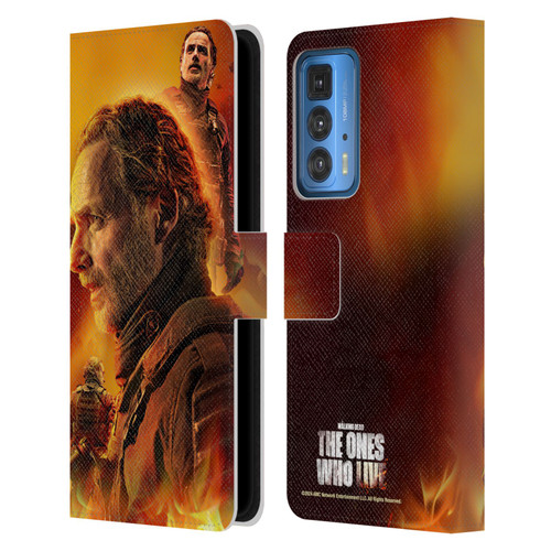The Walking Dead: The Ones Who Live Key Art Rick Leather Book Wallet Case Cover For Motorola Edge 20 Pro