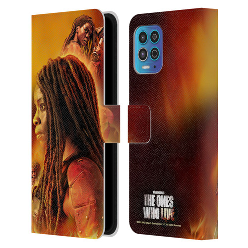 The Walking Dead: The Ones Who Live Key Art Michonne Leather Book Wallet Case Cover For Motorola Moto G100