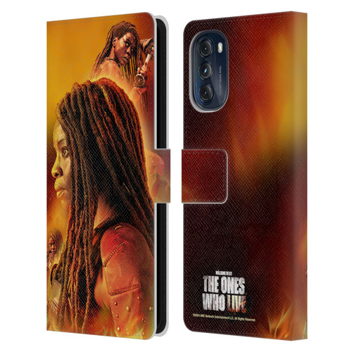 The Walking Dead: The Ones Who Live Key Art Michonne Leather Book Wallet Case Cover For Motorola Moto G (2022)