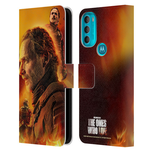 The Walking Dead: The Ones Who Live Key Art Rick Leather Book Wallet Case Cover For Motorola Moto G71 5G