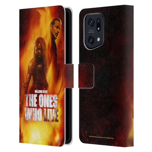 The Walking Dead: The Ones Who Live Key Art Poster Leather Book Wallet Case Cover For OPPO Find X5 Pro