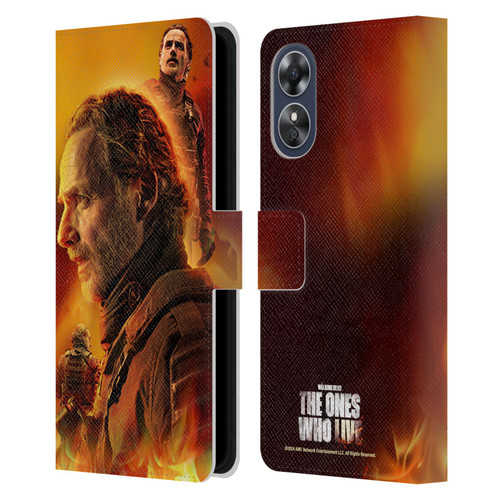 The Walking Dead: The Ones Who Live Key Art Rick Leather Book Wallet Case Cover For OPPO A17