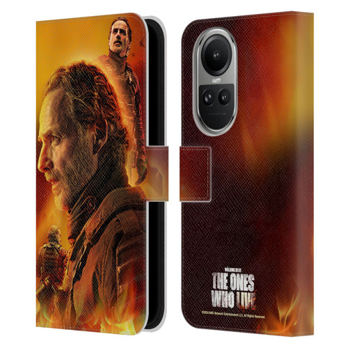 The Walking Dead: The Ones Who Live Key Art Rick Leather Book Wallet Case Cover For OPPO Reno10 5G / Reno10 Pro 5G