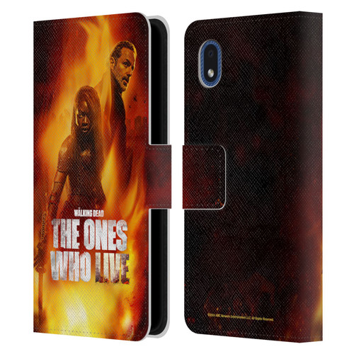 The Walking Dead: The Ones Who Live Key Art Poster Leather Book Wallet Case Cover For Samsung Galaxy A01 Core (2020)