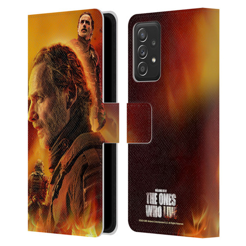 The Walking Dead: The Ones Who Live Key Art Rick Leather Book Wallet Case Cover For Samsung Galaxy A52 / A52s / 5G (2021)