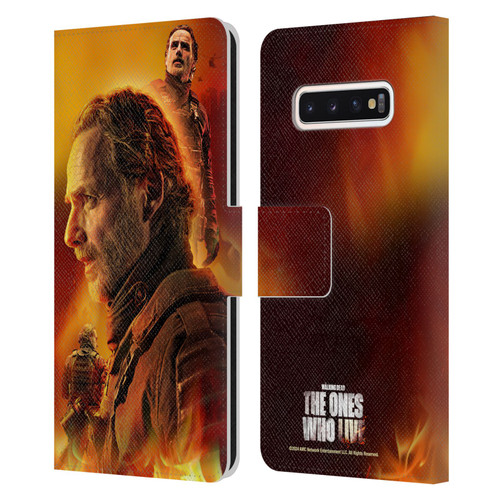 The Walking Dead: The Ones Who Live Key Art Rick Leather Book Wallet Case Cover For Samsung Galaxy S10