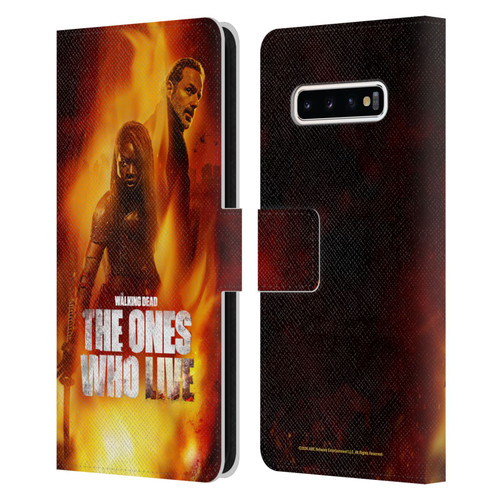 The Walking Dead: The Ones Who Live Key Art Poster Leather Book Wallet Case Cover For Samsung Galaxy S10+ / S10 Plus