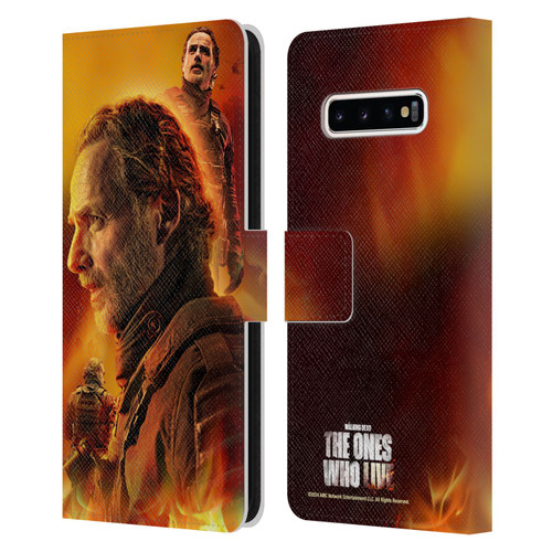 The Walking Dead: The Ones Who Live Key Art Rick Leather Book Wallet Case Cover For Samsung Galaxy S10+ / S10 Plus