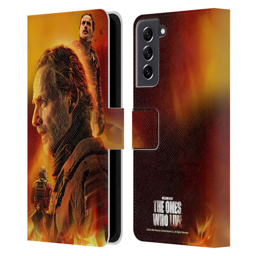 The Walking Dead: The Ones Who Live Key Art Rick Leather Book Wallet Case Cover For Samsung Galaxy S21 FE 5G