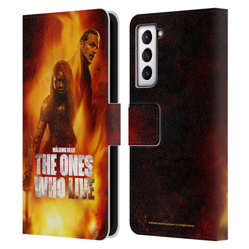 The Walking Dead: The Ones Who Live Key Art Poster Leather Book Wallet Case Cover For Samsung Galaxy S21 5G