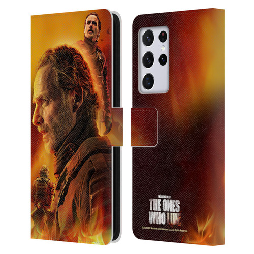 The Walking Dead: The Ones Who Live Key Art Rick Leather Book Wallet Case Cover For Samsung Galaxy S21 Ultra 5G