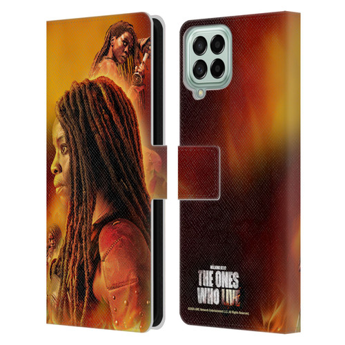 The Walking Dead: The Ones Who Live Key Art Michonne Leather Book Wallet Case Cover For Samsung Galaxy M33 (2022)