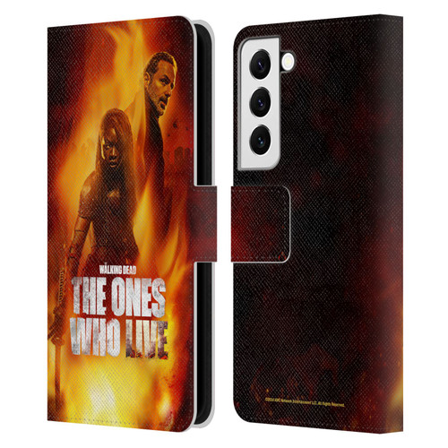 The Walking Dead: The Ones Who Live Key Art Poster Leather Book Wallet Case Cover For Samsung Galaxy S22 5G