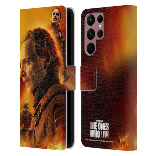 The Walking Dead: The Ones Who Live Key Art Rick Leather Book Wallet Case Cover For Samsung Galaxy S22 Ultra 5G
