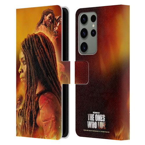 The Walking Dead: The Ones Who Live Key Art Michonne Leather Book Wallet Case Cover For Samsung Galaxy S23 Ultra 5G
