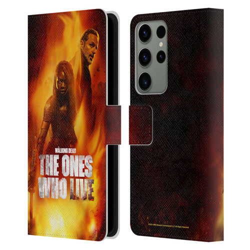 The Walking Dead: The Ones Who Live Key Art Poster Leather Book Wallet Case Cover For Samsung Galaxy S23 Ultra 5G