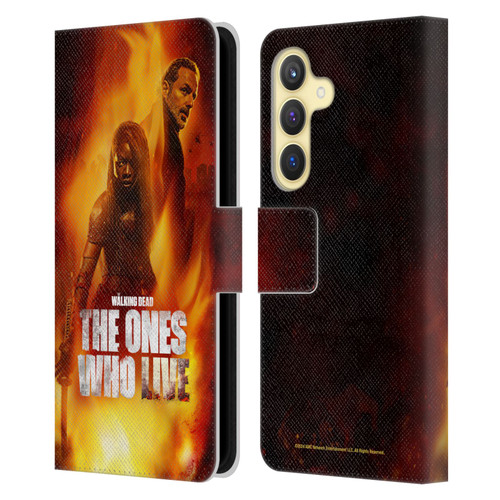 The Walking Dead: The Ones Who Live Key Art Poster Leather Book Wallet Case Cover For Samsung Galaxy S24 5G