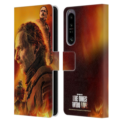The Walking Dead: The Ones Who Live Key Art Rick Leather Book Wallet Case Cover For Sony Xperia 1 IV