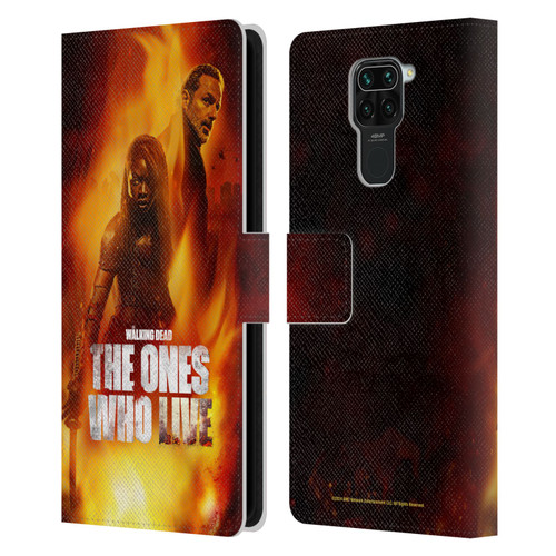The Walking Dead: The Ones Who Live Key Art Poster Leather Book Wallet Case Cover For Xiaomi Redmi Note 9 / Redmi 10X 4G