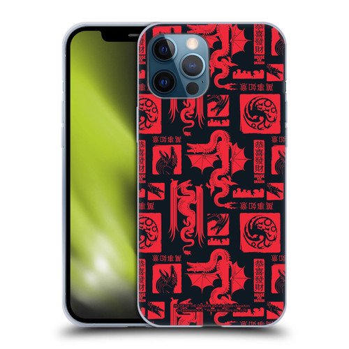 House Of The Dragon: Television Series Year Of The Dragon Logo Pattern Soft Gel Case for Apple iPhone 12 Pro Max
