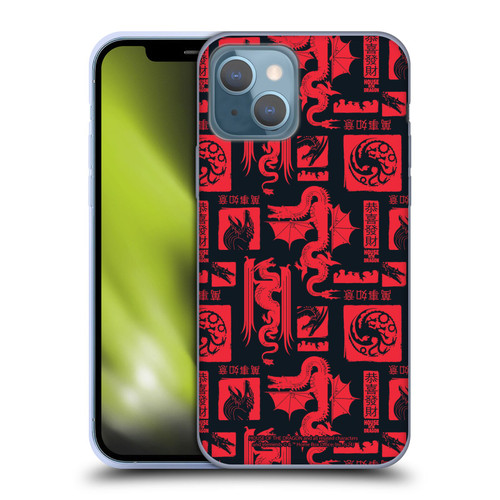 House Of The Dragon: Television Series Year Of The Dragon Logo Pattern Soft Gel Case for Apple iPhone 13