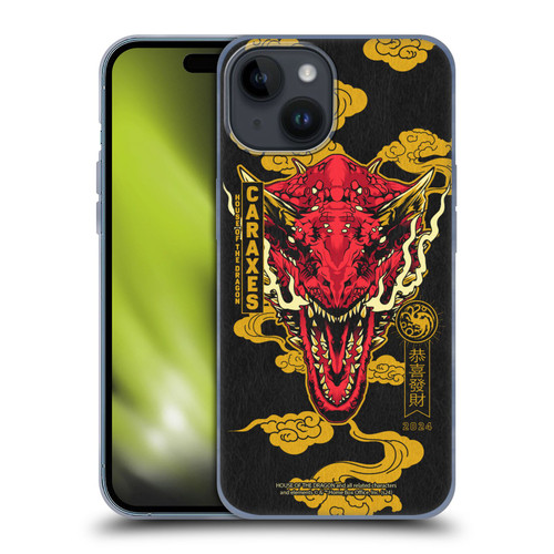 House Of The Dragon: Television Series Year Of The Dragon Caraxes Soft Gel Case for Apple iPhone 15