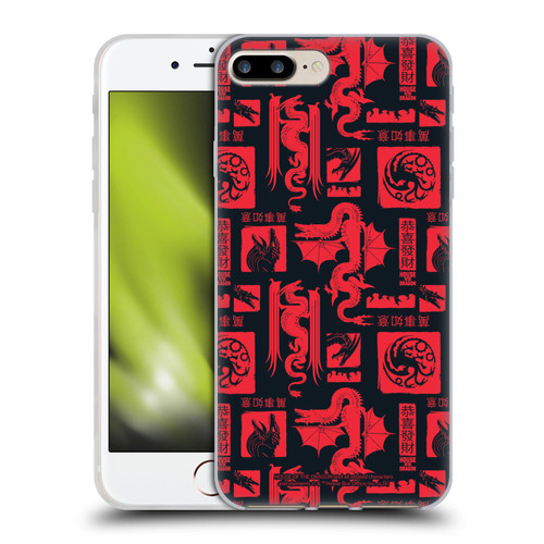 House Of The Dragon: Television Series Year Of The Dragon Logo Pattern Soft Gel Case for Apple iPhone 7 Plus / iPhone 8 Plus