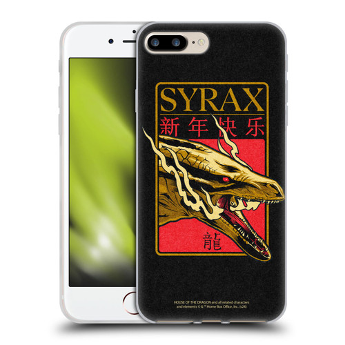 House Of The Dragon: Television Series Year Of The Dragon Syrax Soft Gel Case for Apple iPhone 7 Plus / iPhone 8 Plus