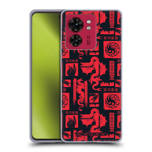 House Of The Dragon: Television Series Year Of The Dragon Logo Pattern Soft Gel Case for Motorola Moto Edge 40