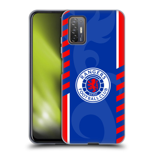 Rangers FC Crest Stripes Soft Gel Case for HTC Desire 21 Pro 5G