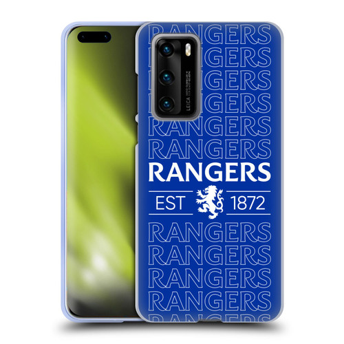 Rangers FC Crest Typography Soft Gel Case for Huawei P40 5G