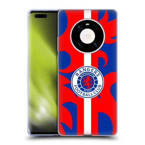 Rangers FC Crest Lion Rampant Pattern Soft Gel Case for Huawei Mate 40 Pro 5G