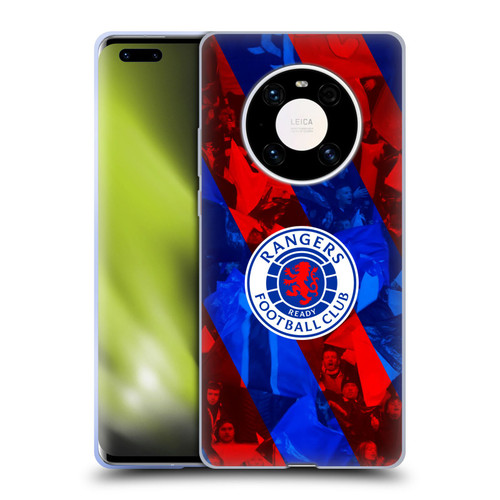 Rangers FC Crest Stadium Stripes Soft Gel Case for Huawei Mate 40 Pro 5G