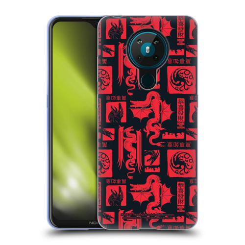 House Of The Dragon: Television Series Year Of The Dragon Logo Pattern Soft Gel Case for Nokia 5.3