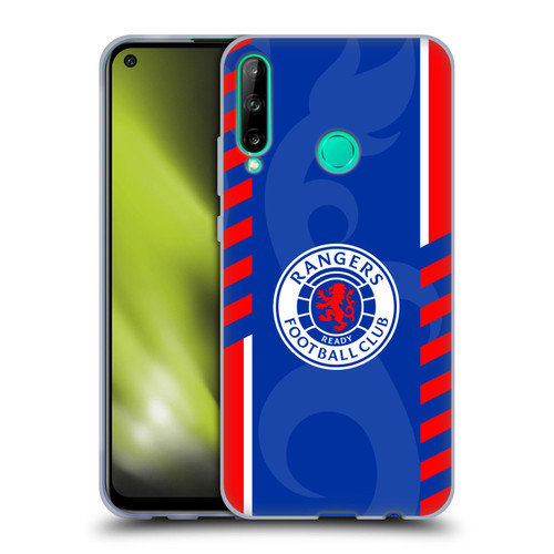 Rangers FC Crest Stripes Soft Gel Case for Huawei P40 lite E