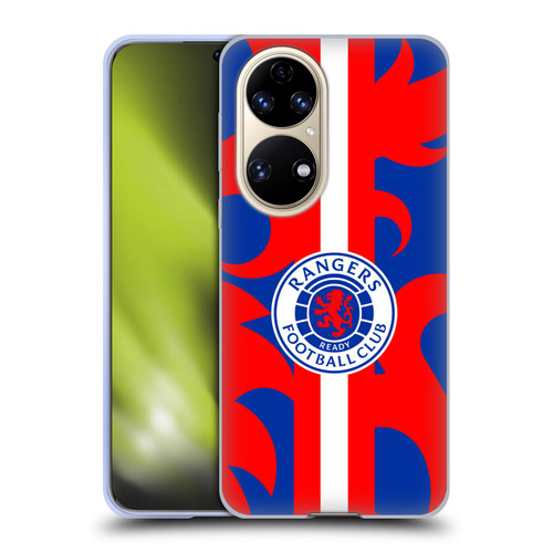 Rangers FC Crest Lion Rampant Pattern Soft Gel Case for Huawei P50
