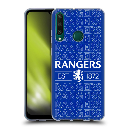 Rangers FC Crest Typography Soft Gel Case for Huawei Y6p