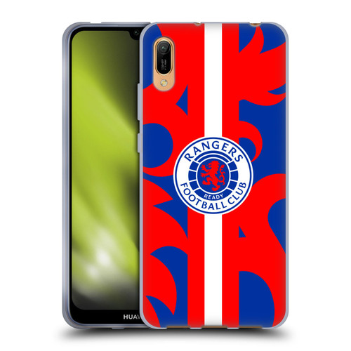 Rangers FC Crest Lion Rampant Pattern Soft Gel Case for Huawei Y6 Pro (2019)