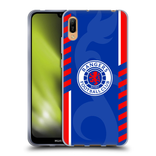 Rangers FC Crest Stripes Soft Gel Case for Huawei Y6 Pro (2019)