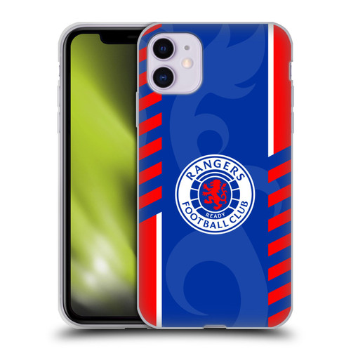 Rangers FC Crest Stripes Soft Gel Case for Apple iPhone 11