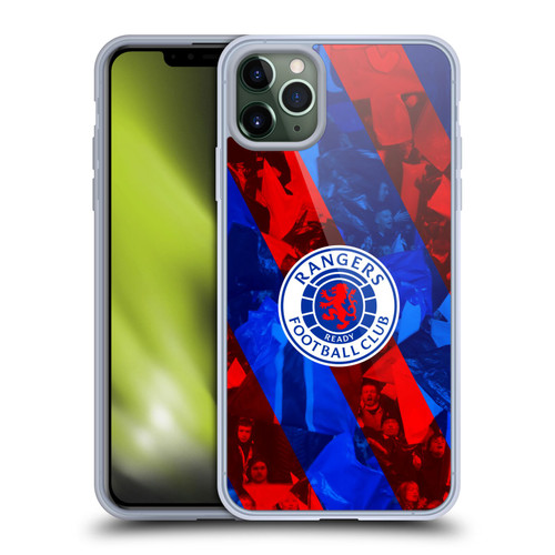 Rangers FC Crest Stadium Stripes Soft Gel Case for Apple iPhone 11 Pro Max & MagSafe