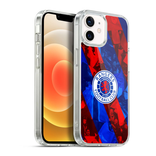 Rangers FC Crest Stadium Stripes Soft Gel Case for Apple iPhone 12 / iPhone 12 Pro & MagSafe